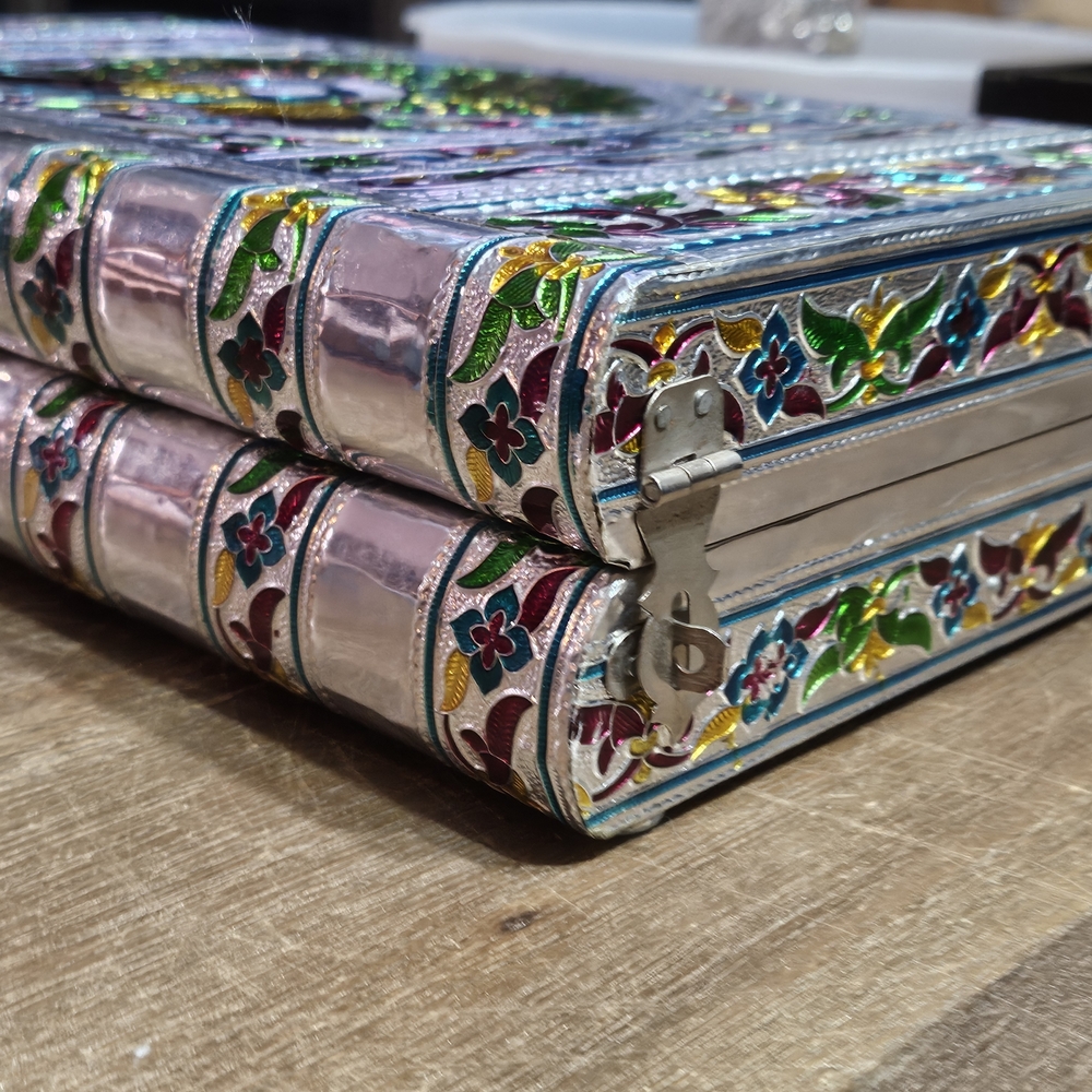 Elegant Silver and Blue Jewelry Box - Picture 4 of 6